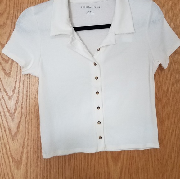 cropped collared polo shirt
